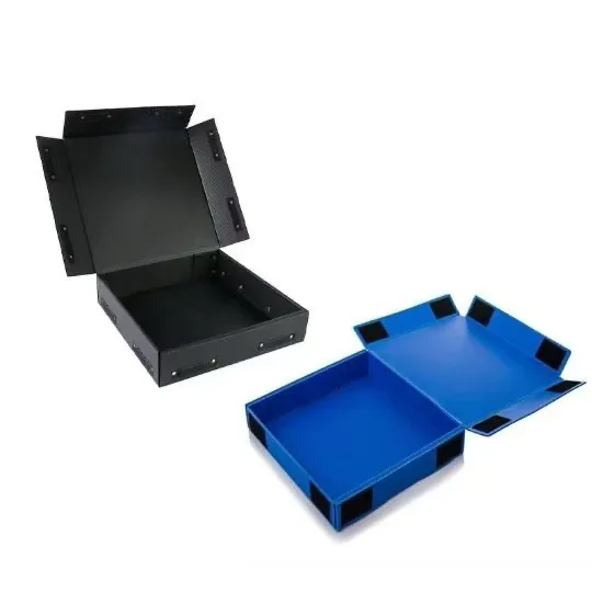 Foldable reusable PP corrugated plastic boxes for export packaging